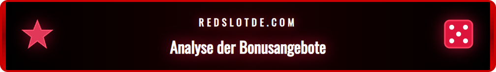 Screenshot der Bonus- und Aktionsseite von Redslot für deutsche Spieler.