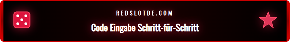 Schritt-für-Schritt-Anleitung zur Eingabe des Aktionscodes.