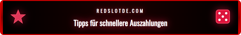 Infografik mit den besten Tipps für eine schnelle und problemlose Auszahlung.