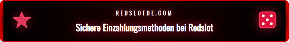 Logo-Collage deutscher Zahlungsmethoden wie PayPal und Klarna für Redslot.