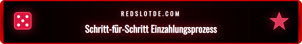 Screenshot des Einzahlungsfensters bei Redslot mit verschiedenen Methoden.