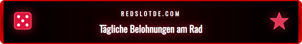 Eine detaillierte Ansicht des Redslot Glücksrads mit den Preissegmenten.