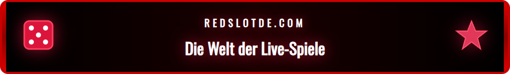 Übersicht über die Benutzeroberfläche der Redslot Live Spiele.