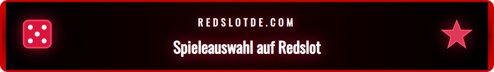 Übersicht über die Benutzeroberfläche mit den neuesten Slot-Spielen von Redslot