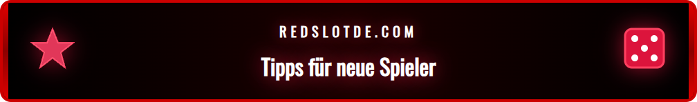 Infografik mit Tipps und Tricks für ein neues Spielerkonto bei Redslot.