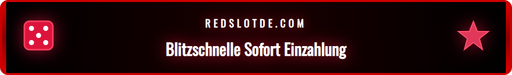 Grafik, die den schnellen und sicheren Einzahlungsprozess bei Redslot über Sofortüberweisung zeigt.