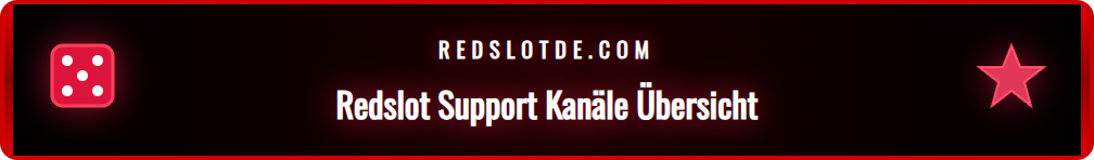 Grafische Darstellung der Kontaktoptionen des Redslot Kundenservices.